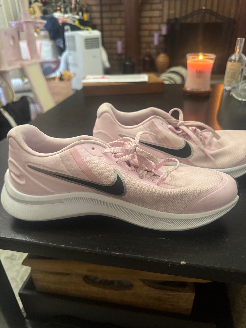 Nike Pink and Black Kids' Athletic Sneakers